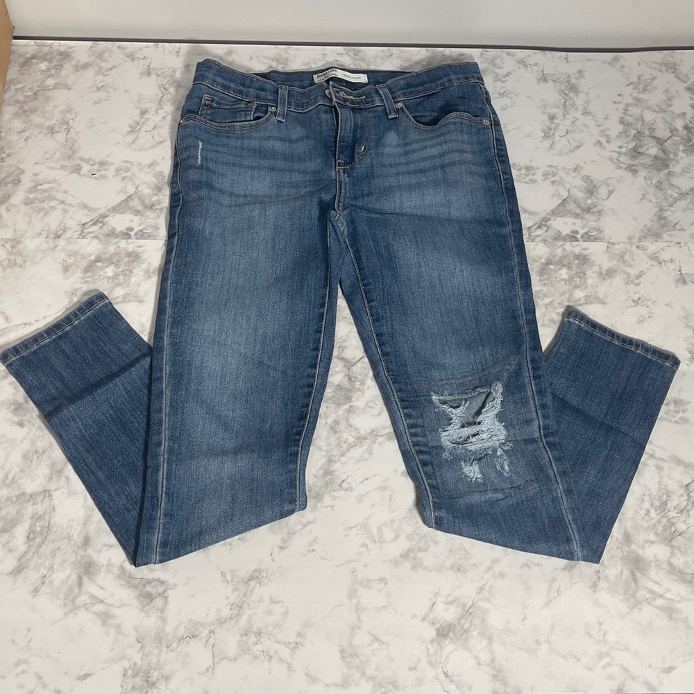 Girls Signature by Levi Strauss Medium Blue Super Skinny Jeans Size W14 NWOT